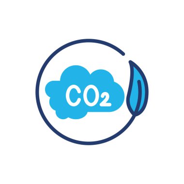 karbondioksit nötralize edilmiş renkli ikon vektör tasarımı ağ ve mobil uygulama için iyi