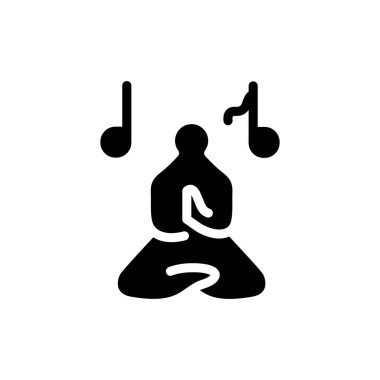 Meditasyon, web ve mobil uygulama için iyi bir simge vektör tasarımı oluşturur