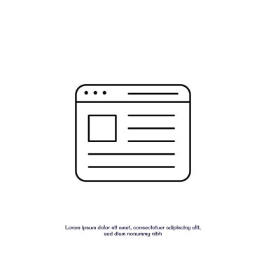 İniş sayfası ince taslak ikon vektör tasarımı web veya mobil uygulama için uygundur