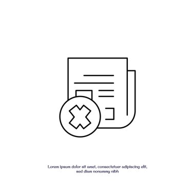 Kötü haber ince taslak ikon vektör tasarımı web veya mobil uygulama için iyi