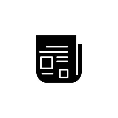 haber kağıdı katı simge vektör tasarımı web veya mobil uygulama için iyi