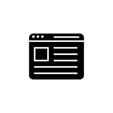 İniş sayfası katı simge vektör tasarımı web veya mobil uygulama için iyi