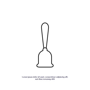 handbell ince dış hat ikon vektör tasarımı web veya mobil uygulama için uygundur