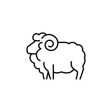 koyun ikonu ana hatları ikon vektör tasarımı web veya mobil uygulama için uygundur