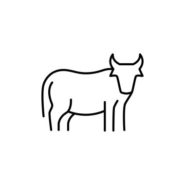 inek ana hatları ikon vektör tasarımı web veya mobil uygulama için iyidir