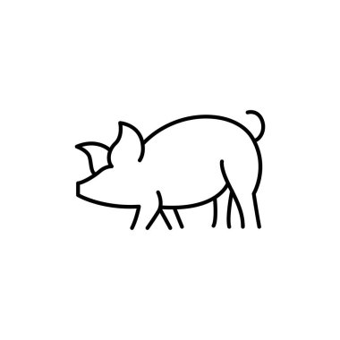 Domuz ana hatları ikon vektör tasarımı web ya da mobil uygulama için uygun