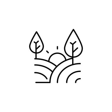 alan ana hatları simge vektör tasarımı web veya mobil uygulama için uygundur