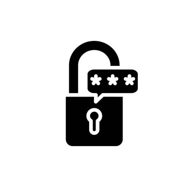 pasword lock solid icon vector design good for web or mobile app