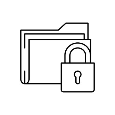 Dizin ince dış hat ikon vektör tasarımını kilitle Web veya mobil uygulama için uygun