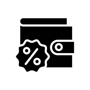 vergi tasarrufu katı simge vektör tasarımı web veya mobil uygulama için iyi