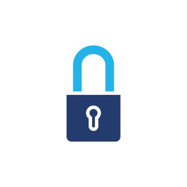 pad lock renkli simge vektör tasarımı web veya mobil uygulama için iyi