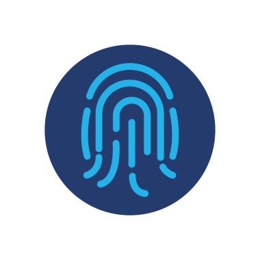 parmak izi renkli ikon vektör tasarımı web ya da mobil uygulama için uygun