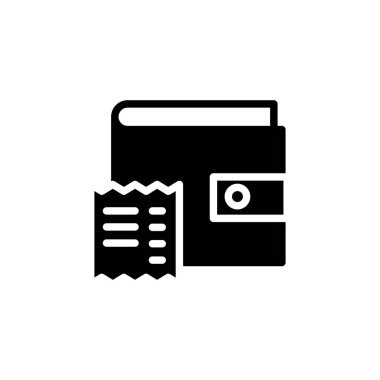 finansal harcamalar katı simge vektör tasarımı web veya mobil uygulama için iyi