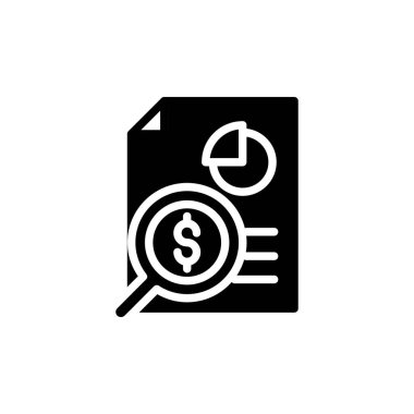 finansal araştırma somut ikon vektör tasarımı web veya mobil uygulama için iyi