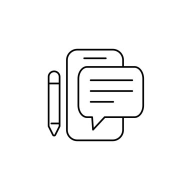 Not uygulaması ince dış hat ikon vektör tasarımı web veya mobil uygulama için uygundur