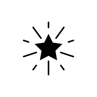 yıldız katı simge vektör tasarımı web veya mobil uygulama için uygun