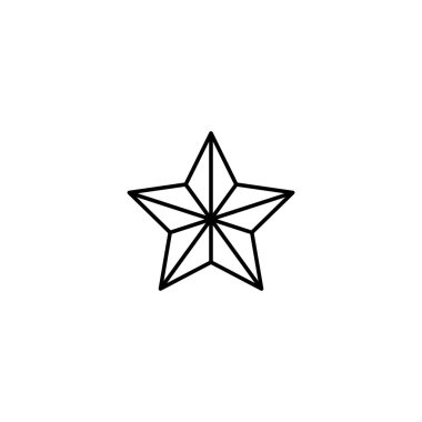 yıldız ince dış hat ikon vektör tasarımı web veya mobil uygulama için uygundur
