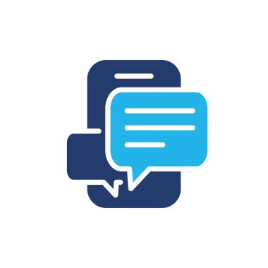 Sohbet uygulaması renkli simge vektör tasarımı web ya da mobil uygulama için uygun