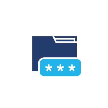 veri güvenliği parolası renkli simge vektör tasarımı web ya da mobil uygulama için iyi