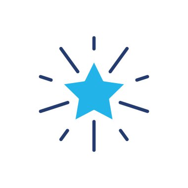 yıldız renkli simge vektör tasarımı web ya da mobil uygulama için iyi