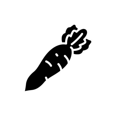 beyaz turp katı ikon vektör tasarımı web ya da mobil uygulama için iyi