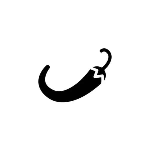 chili pepper katı simge vektör tasarımı web ya da mobil uygulama için uygun