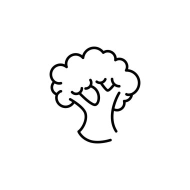 brokoli ince dış hat ikon vektör tasarımı web veya mobil uygulama için uygundur