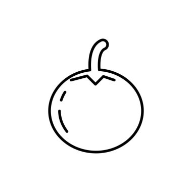 domates ince dış hat ikon vektör tasarımı web veya mobil uygulama için uygundur