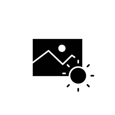 parlaklık katı simge vektör tasarımı web veya mobil uygulama için uygundur