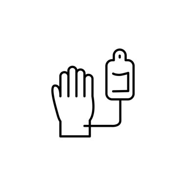 kan bağışı ince ana hatlı ikon vektör tasarımı web veya mobil uygulama için uygundur