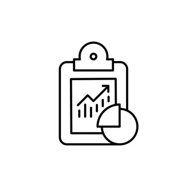 İstatistiksel rapor İnce ana hatlı ikon vektör tasarımı Web veya mobil uygulama için uygun