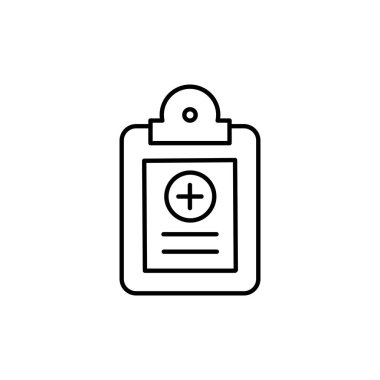 tıbbi kayıt ince dış hat ikon vektör tasarımı web veya mobil uygulama için uygundur