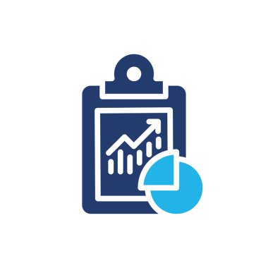 İstatistiksel rapor renkli ikon vektör tasarımı web veya mobil uygulama için uygun