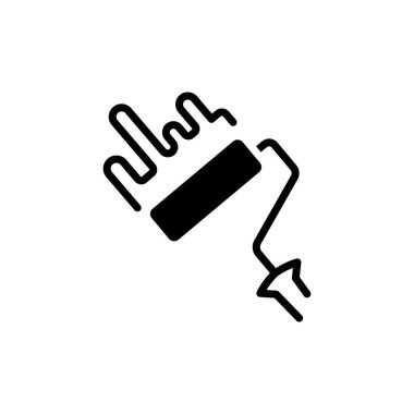 Boya silindirli katı simge vektör tasarımı web veya mobil uygulama için uygun