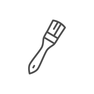 küçük fırça ince dış hat ikon vektör tasarımı web veya mobil uygulama için uygundur