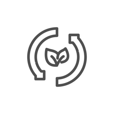 ekolojik sürdürülebilirlik ana hatları ikon vektör tasarımı web veya mobil uygulama için uygundur