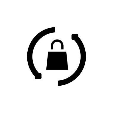 eco geridönüşüm kağıdı çanta katı simge vektör tasarımı web veya mobil uygulama için uygundur