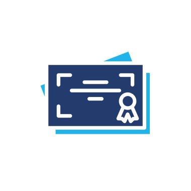Sertifika renkli ikon vektör tasarımı web veya mobil uygulama için uygundur
