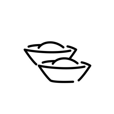 Çin altın dış hatları ikon vektör tasarımı web veya mobil uygulama için uygundur