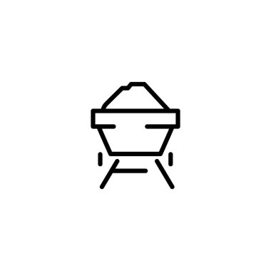 Kömür enerjisi ana hatları ikon vektör tasarımı web veya mobil uygulama için iyi