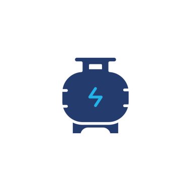 gaz silindiri renkli simge vektör tasarımı web ya da mobil uygulama için iyi