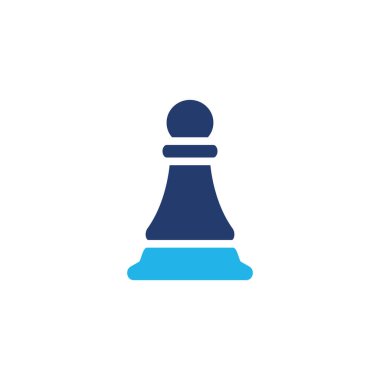 piyon satranç renkli simge vektör tasarımı web veya mobil uygulama için uygundur