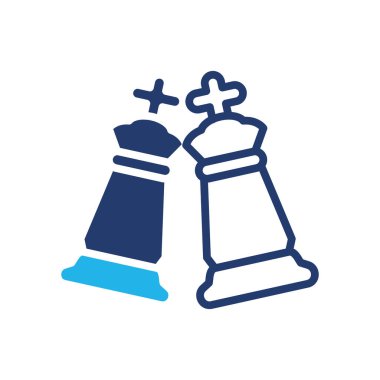 satranç renkli simge vektör tasarımı ile çizim web veya mobil uygulama için uygundur