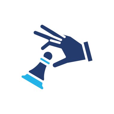 satranç stratejisi web ya da mobil uygulama için iyi renkli ikon vektör tasarımı