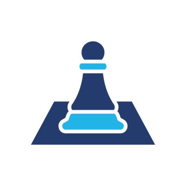 Satranç tahtası renkli simge vektör tasarımı web ya da mobil uygulama için uygun