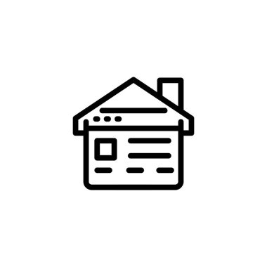 Web veya mobil uygulama için anasayfa simgesi vektör tasarımı iyi