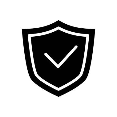 Katı koruma simgesi vektör tasarımı web veya mobil uygulama için iyi