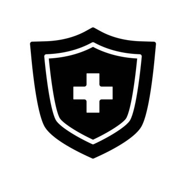 sağlık koruması katı simge vektör tasarımı web ya da mobil uygulama için iyi