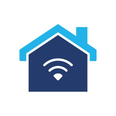 akıllı ev renklendirilmiş simge vektör tasarımı web veya mobil uygulama için uygundur