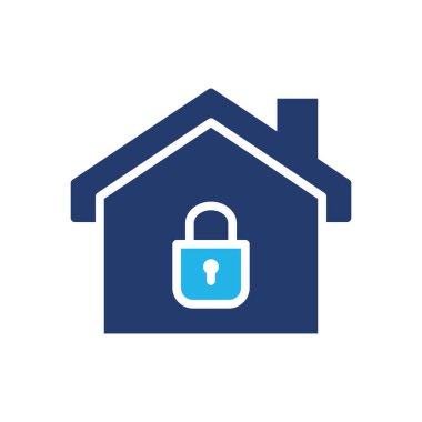 ev güvenliği renkli simge vektör tasarımı web ya da mobil uygulama için iyi